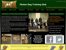 Tablet Screenshot of flixtondogtrainingclub.co.uk
